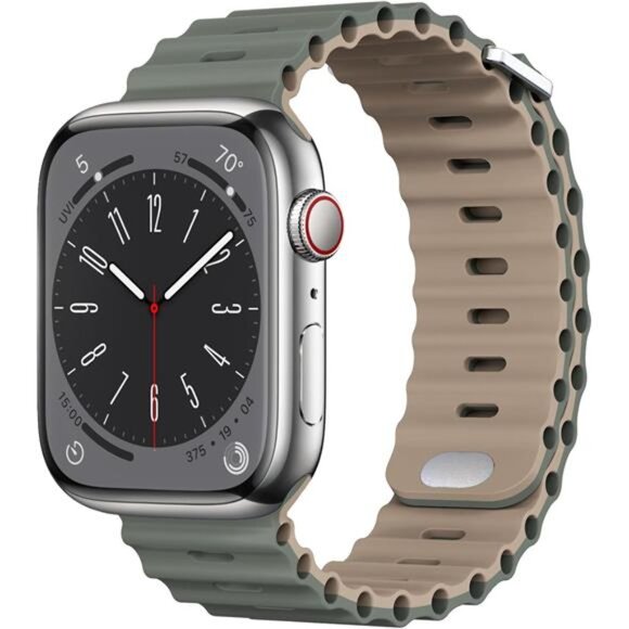 Sport Soft Silicone Compatible with Apple Watch Ocean Band Wristband Ultra 9 8 7